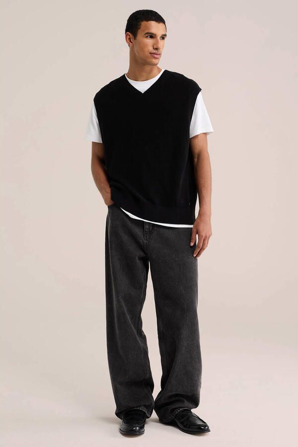 WE Fashion Blue Ridge straight leg loose fit jeans zwart - Foto 3