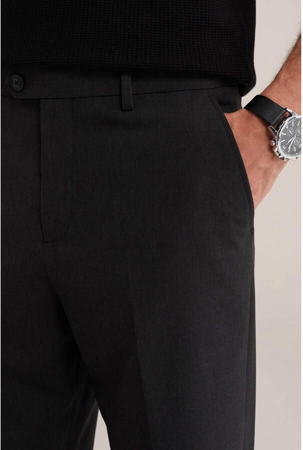 WE Fashion straight leg pantalon antraciet - Foto 2