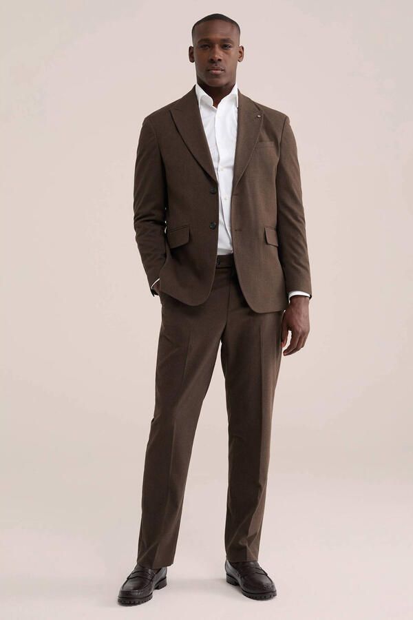 WE Fashion straight leg pantalon bruin - Foto 3
