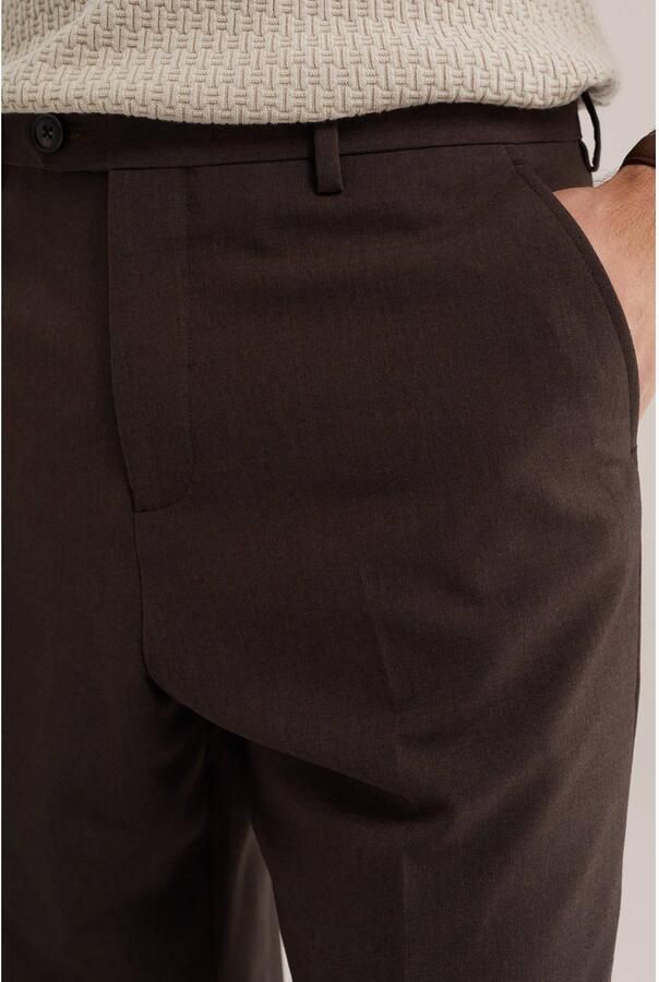 WE Fashion straight leg pantalon donkerbruin - Foto 2