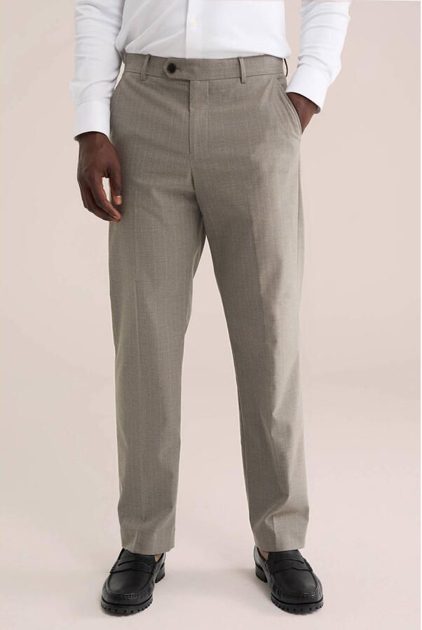 WE Fashion straight leg pantalon donkergrijs