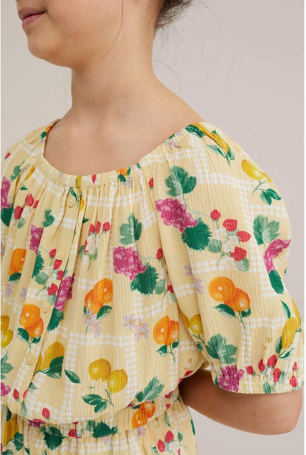 WE Fashion straight playsuit geel roze groen - Foto 2