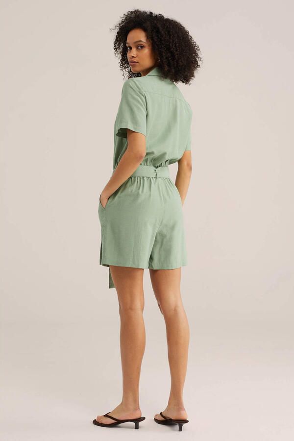 WE Fashion straight playsuit lichtgroen - Foto 3