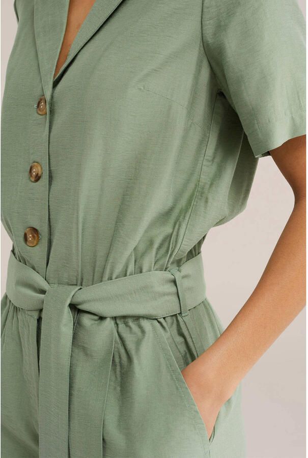 WE Fashion straight playsuit lichtgroen - Foto 2