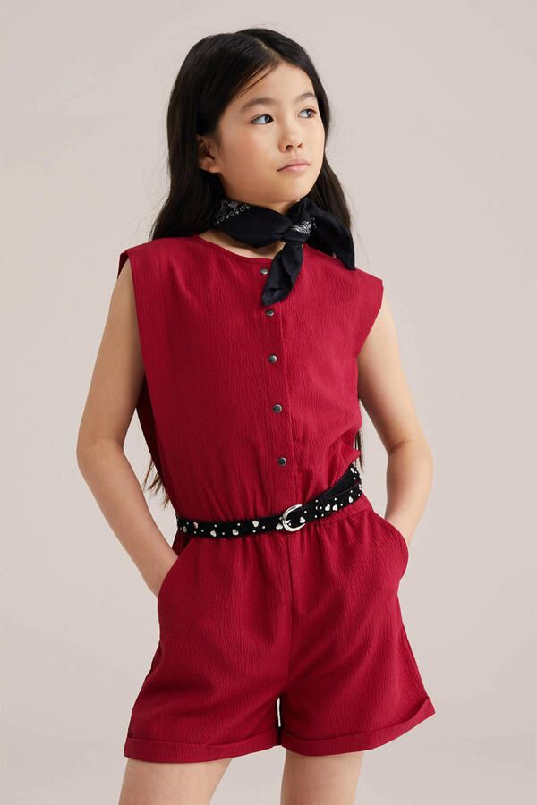 WE Fashion Straight playsuit rood