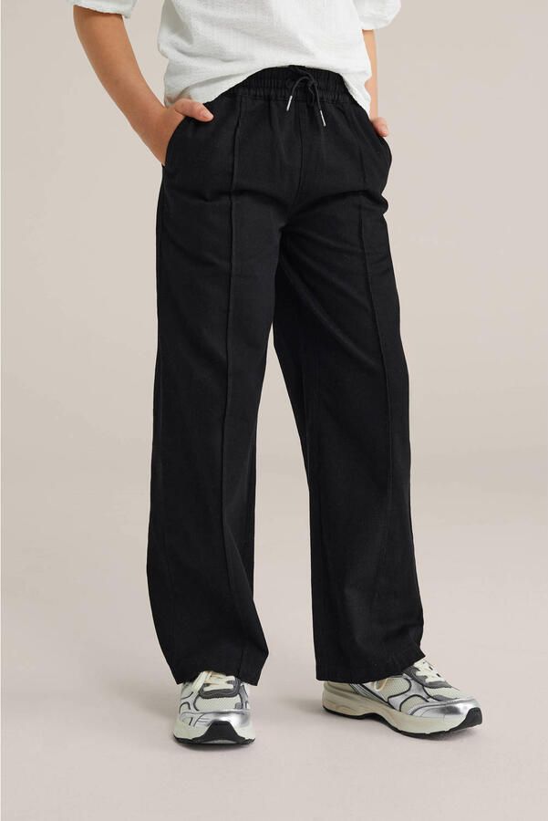 WE Fashion straight sweatpants zwart