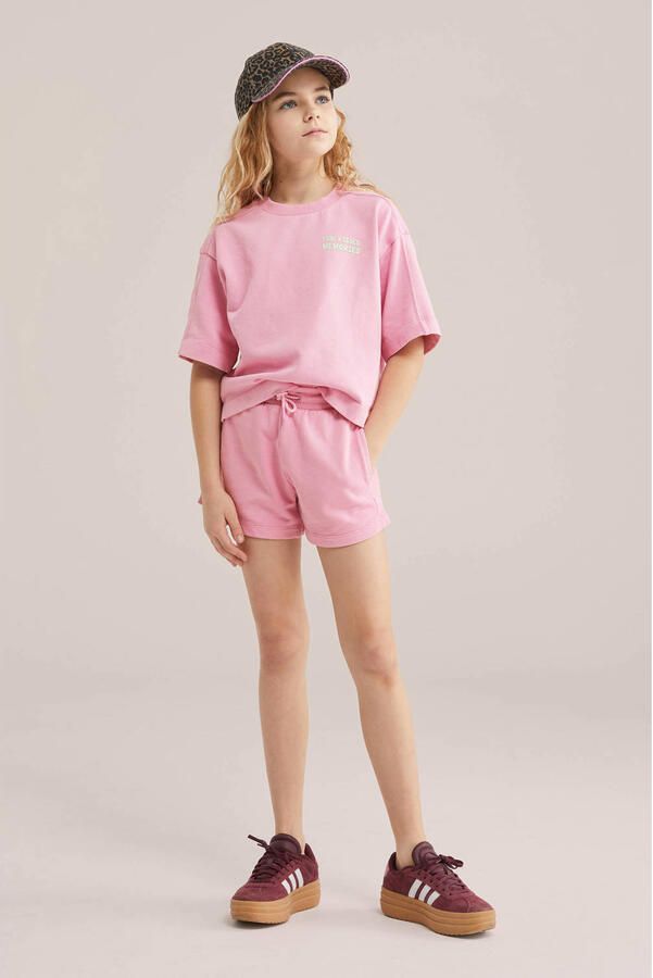 WE Fashion straight sweatshort roze - Foto 3