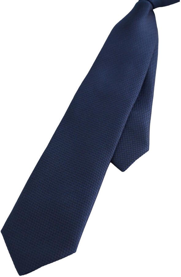 WE Fashion stropdas met textuur marineblauw - Foto 2
