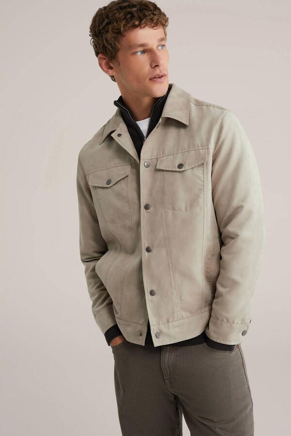 WE Fashion suede jasje beige - Foto 3