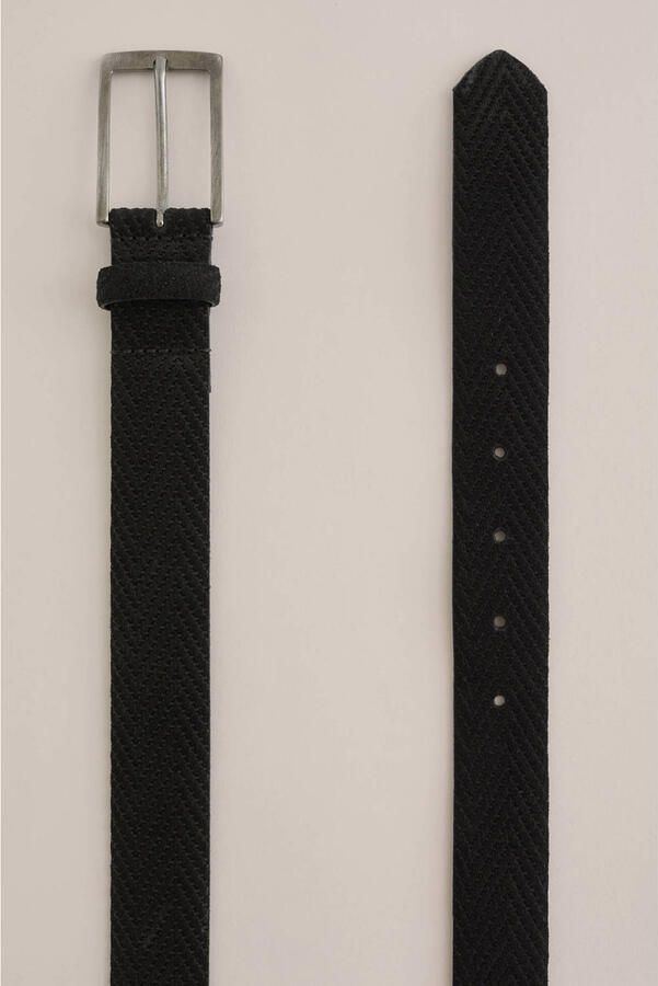 WE Fashion suede riem Braylan zwart - Foto 1