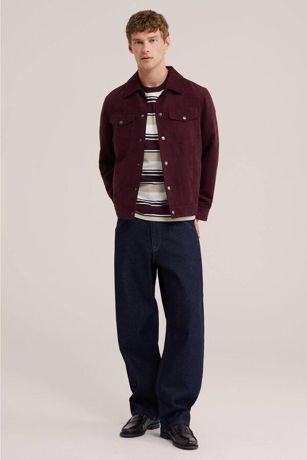 WE Fashion suèdelook jas donkerrood - Foto 3