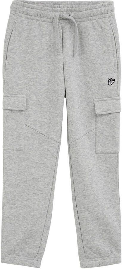 WE Fashion sweat cargobroek grijs