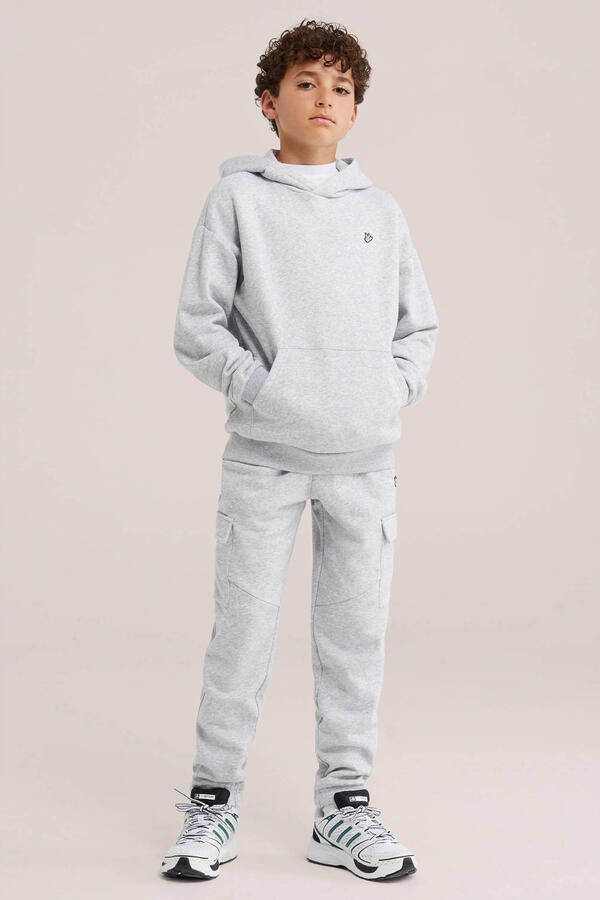 WE Fashion sweat cargobroek grijs - Foto 3