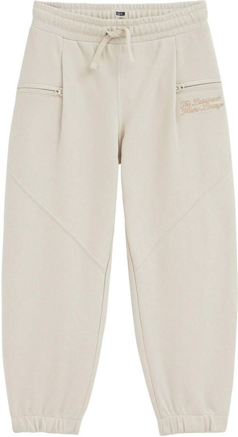 WE Fashion sweat regular fit joggingbroek beige