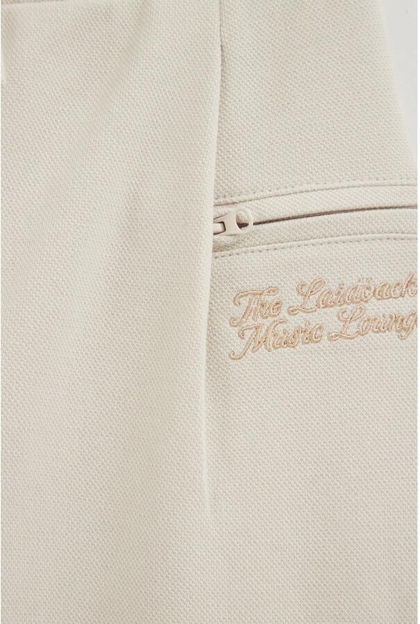 WE Fashion sweat regular fit joggingbroek beige - Foto 2