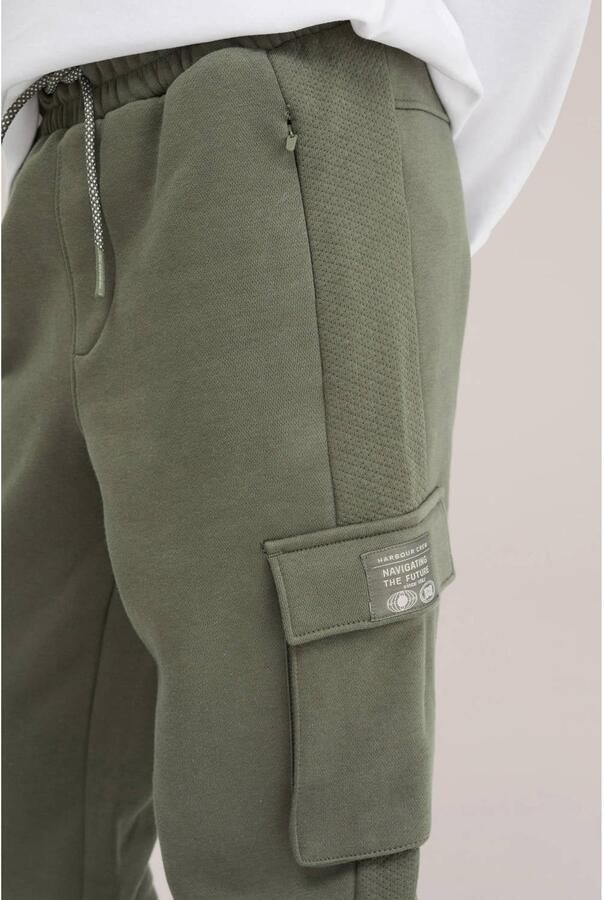 WE Fashion sweat tapered cargo joggingbroek olijfgroen - Foto 2