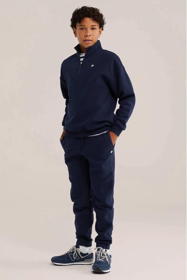 WE Fashion sweat tapered joggingbroek donkerblauw - Foto 2