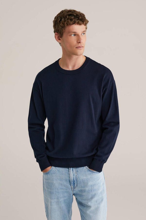 WE Fashion sweater donkerblauw
