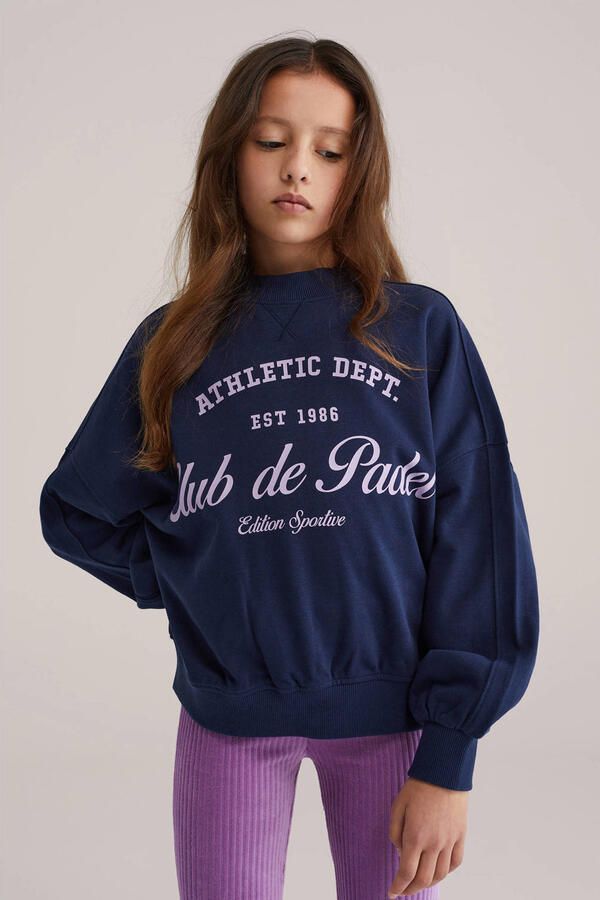 WE Fashion sweater donkerblauw