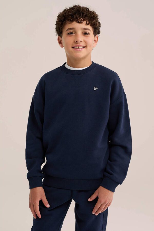 WE Fashion sweater donkerblauw