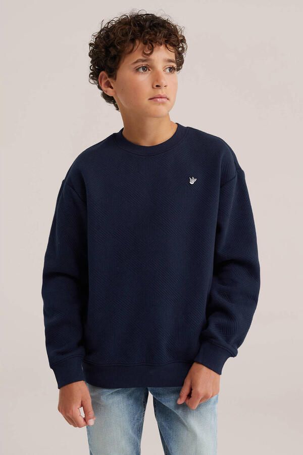 WE Fashion sweater donkerblauw