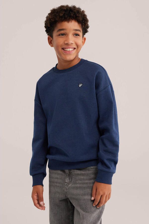 WE Fashion sweater donkerblauw