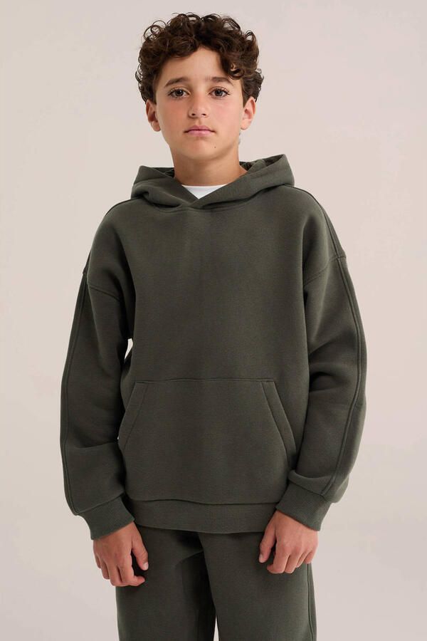 WE Fashion sweater donkergroen