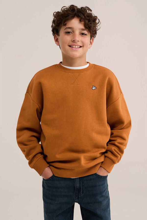 WE Fashion sweater donkeroranje