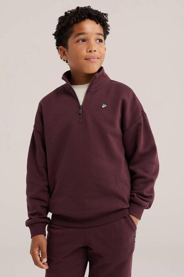 WE Fashion sweater donkerrood