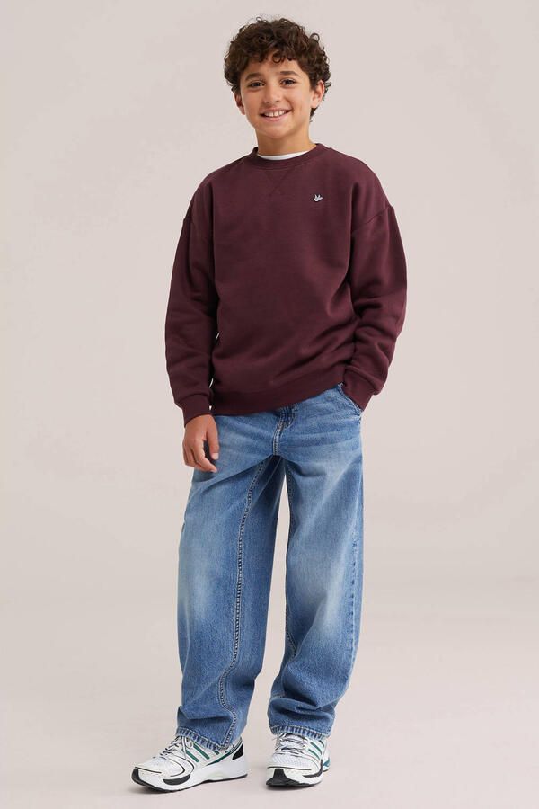 WE Fashion sweater donkerrood