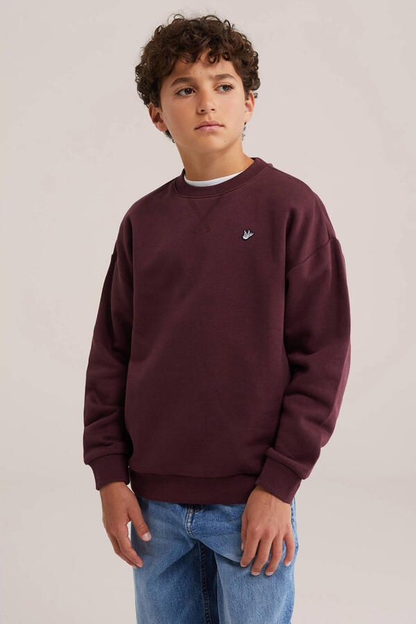 WE Fashion sweater donkerrood - Foto 2