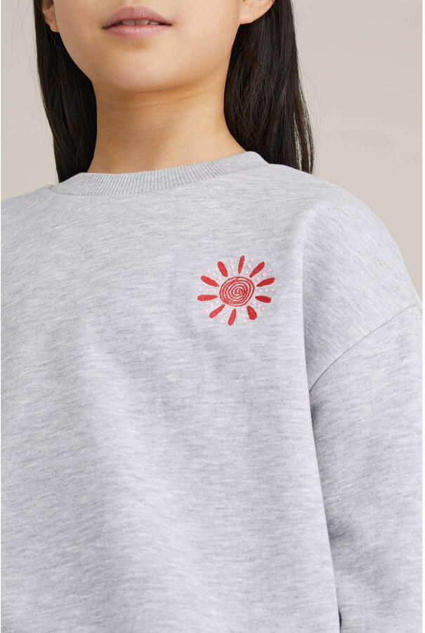 WE Fashion sweater grijs melange - Foto 2
