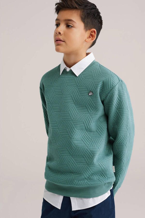 WE Fashion sweater groen