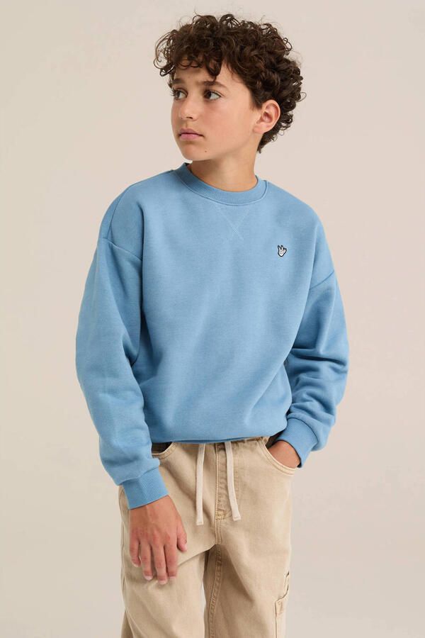 WE Fashion sweater lichtblauw