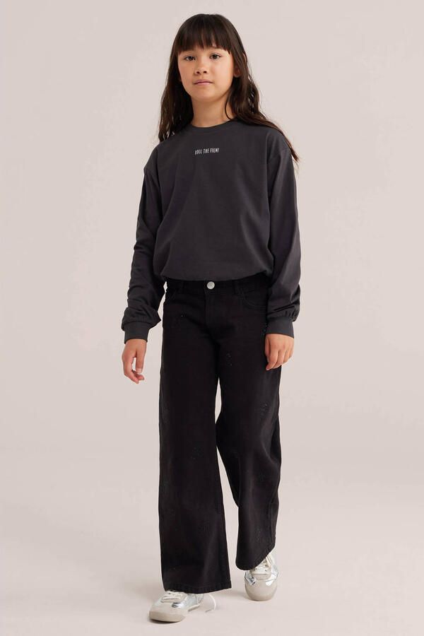 WE Fashion sweater met backprint antraciet - Foto 3