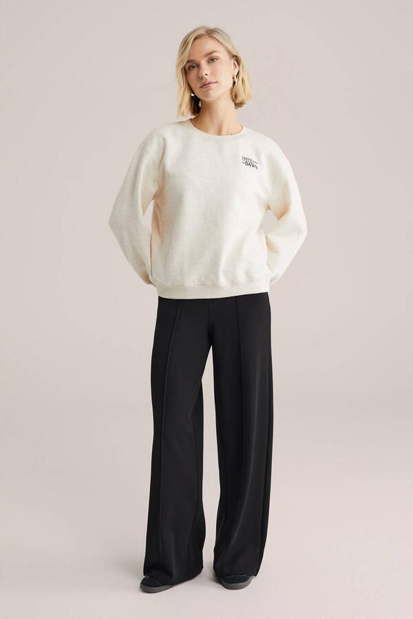 WE Fashion sweater met backprint beige - Foto 2