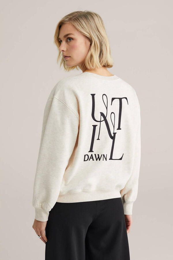 WE Fashion sweater met backprint beige - Foto 3