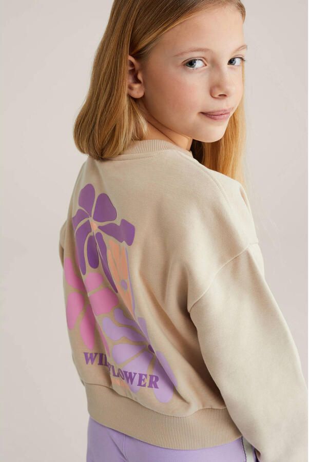 WE Fashion sweater met backprint beige - Foto 3