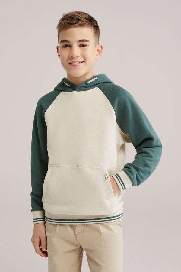 WE Fashion sweater met backprint beige