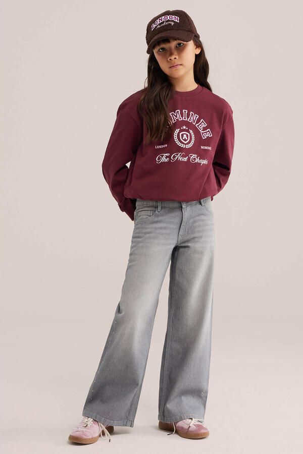 WE Fashion sweater met backprint donkerrood - Foto 2
