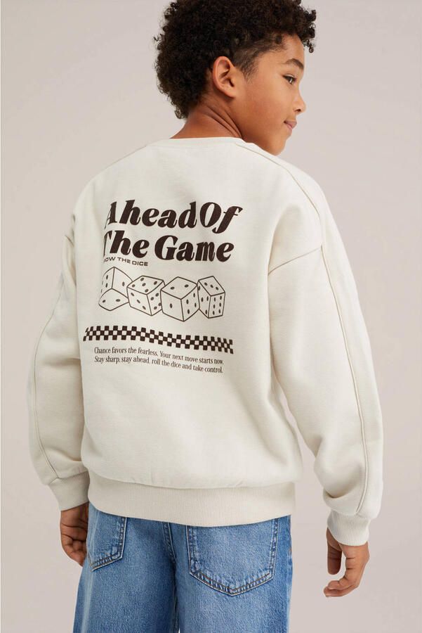 WE Fashion sweater met backprint ecru - Foto 3