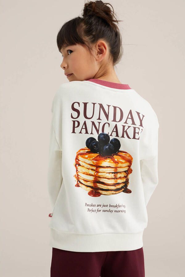WE Fashion sweater met backprint ecru - Foto 2