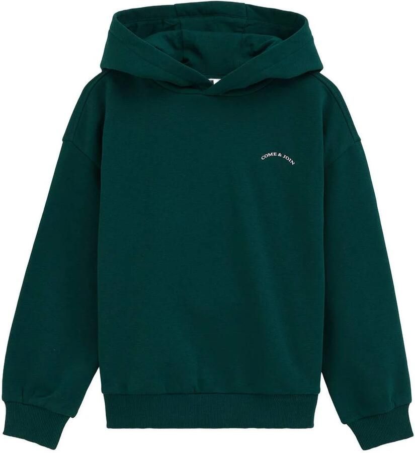 WE Fashion sweater met backprint groen Backprint