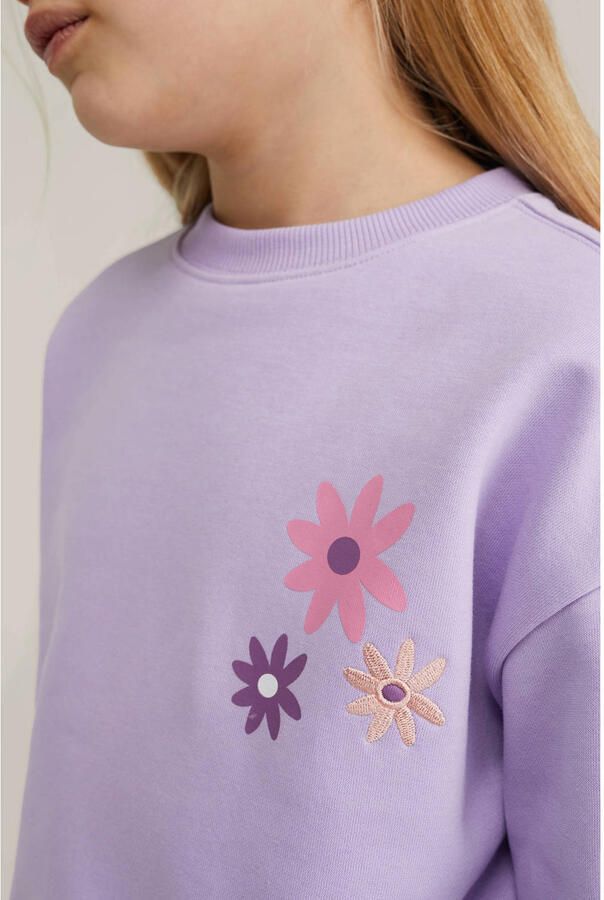 WE Fashion sweater met backprint lila - Foto 2
