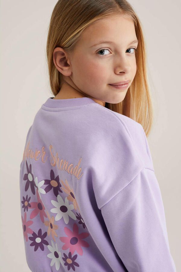 WE Fashion sweater met backprint lila - Foto 3