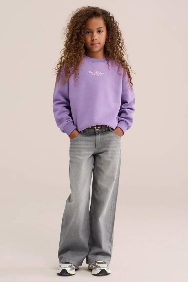 WE Fashion sweater met backprint lila - Foto 3