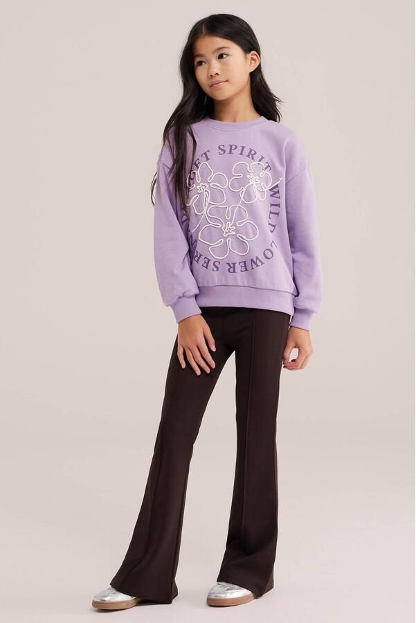 WE Fashion sweater met backprint lila Backprint - Foto 2