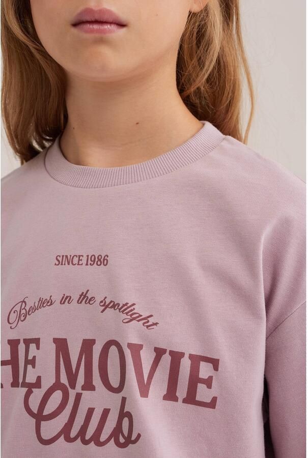 WE Fashion sweater met backprint mauve - Foto 2
