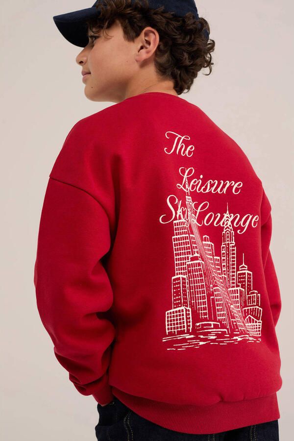 WE Fashion sweater met backprint rood - Foto 2