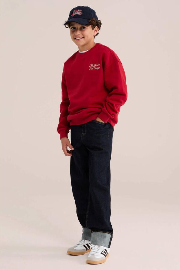 WE Fashion sweater met backprint rood - Foto 3